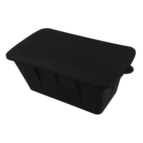 HIAKDOFT 大容量シリコン製氷モールド 黒色蓋付き 耐久性多機能アイスキューブトレイ 家用冷凍庫対応 アイスバス用氷作り簡単