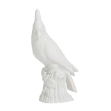perroquet ceramique ancienne Figurine d'oiseau en céramique blanche - il s'agit d'une sculpture naturelle sculptée main, elle a un savoir-faire, un design d'art de vie unique, une décoration d'intérieur de perroquet