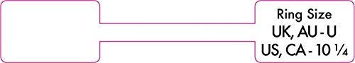 Ring Size Jewellery Price Stickers, 150, UK, AU - U/US, CA - 10 ¼ — image 1