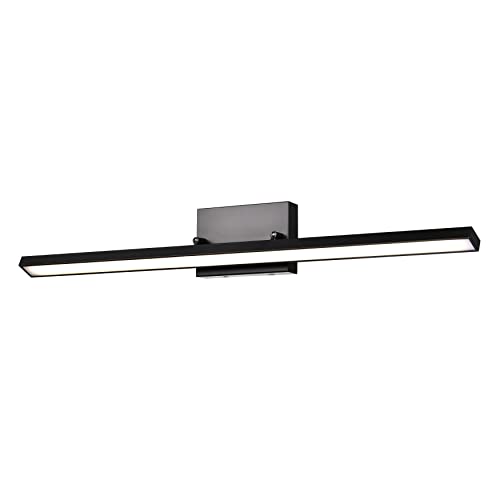 Image of 34-Inch Black Modern Adjustable Vanity Light, LED Bathroom Light Fixtures, Vertical or Horizontal Wall Sconce, 23W 3000K 4000K 5000K Switchable 90CRI Over Mirror Rotatable Bath Bar