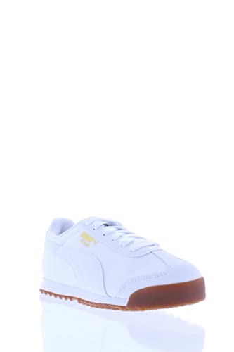 PUMA PUMA Roma Basic Summer JR Classic Style Sneaker, White White, 3 US Unisex Little Kid