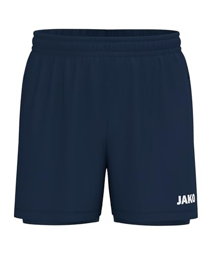 Short 2 en 1 JAKO anti-frottement bleu marine unisexe taille S
