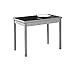 ASTIMESA Mesa de Cocina, Metal, Negro, 90x50cm-extendida 140x50 cms