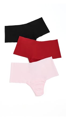 Image of hanky panky - BreatheSoft High Rise Thongs for Women | Microfibre Knit Underwear Panties, Lingerie | Sizes (XS-XL), 3 pack