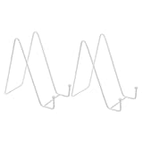 Baluue Soporte Metálico para Cuadros y Platos Grande Blanco Eterno 2 Unidades Caballete Resistente para Exhibición de Arte Libros y Decoración de Mesa