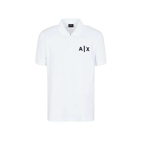Polo homme Armani Exchange à col zippé mode urbaine en maille respirante