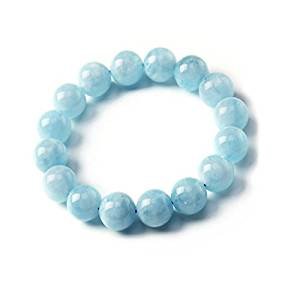 Natural & Books: pulsera Aigue Marine Extra – 8 mm – piedra natural – Cristaloterapia: clarification, Endurance, Discipline