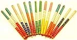 Dandiya Sticks (Garba/Navratre Dance) - Madera y cinta de satén (aprox. 15-15 1/2 pulgadas), en packs de 10 pares miniatura 5