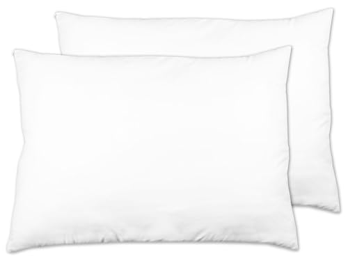 ZOLLNER 2er Set Kopfkissen - Made in Germany – Polyesterfüllung - Bezug aus hochwertigem Polyester - waschbar bis 60°C - 70x90 cm - Hotelqualität - Oeko Tex® Zertifiziert