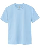 [ニッセン] 吸汗速乾・UVカット 裏面メッシュ半袖クルーネックTシャツ ライトブルー 4L
