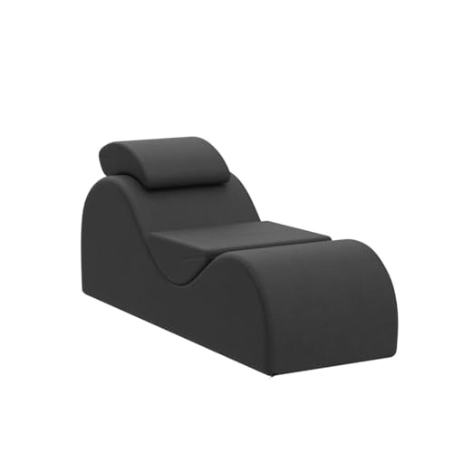Avana Luvu Lounger - Chaise Lounge Chair for Yoga, Exercise, Massage - High Density Foam - Made in The USA - Black