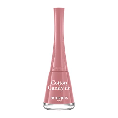 BOURJOIS - Vernis À Ongles 1 Seconde 50 CottonCandy'De - Séchage Rapide En 50 Secondes - Pinceau Panoramique Anti Débordement - Application Facile - Couleur...