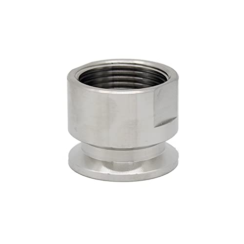 Image of SS304 KF25 NPT Female Adaptor thread 1 inch NW25 KF Female coupling ISO-KF25 X FNPT 1 inch