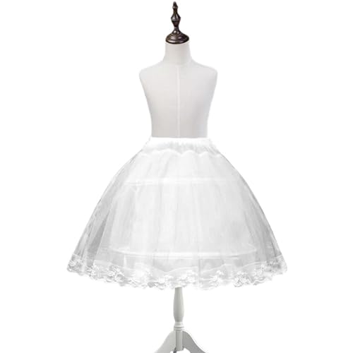Generic Tutu Skirt Underskirt Flower Girls Petticoat Wedding Portable Comfortable Kids White, Waist 55cm To 90cm2