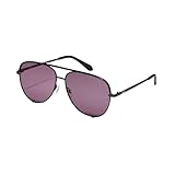 QUAY - Sunglasses for Men & Women, Oversized Aviator Lenses with UV Protection (High Key Extra Large, Black/Amethyst)