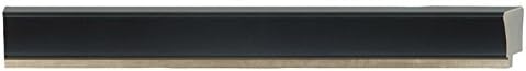 Picture Frame Moulding (Wood) 100ft Bundle - Contemporary Black Finish - 1.25" Width - 1/2" Rabbet Depth