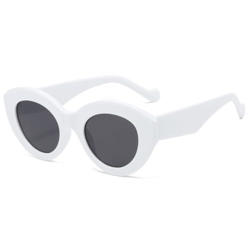 Lunettes de soleil œil de chat pour femmes et monture ovale vintage