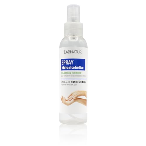 Labnatur Spray Hidroalcohólico – Cosmética Natural – Con Aloe Vera y Pantenol – Higienizante para Manos y Superficies – Especial Piel Sensible de Uso Diario – Sin Aclarado – 125 ml