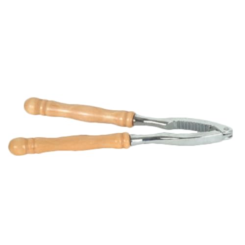 FSE SLLC116W Lobster Cracker, 6", Jagged ridges, Wide Swing Handles, Stainless Steel with Wood Handle