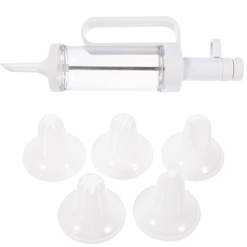 DECORNIJIA Juego de Herramientas para Decorar Pasteles y Galletas Kit Prensa y Manga Pastelera Ergonómica Plástico y Acero Inoxidable Accesorio de Cocina para Repostería Reutilizable