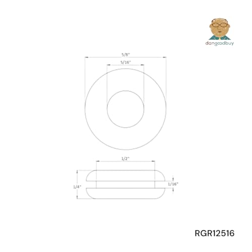 dangoodbuy - Rubber Grommet Fits 1/2" Hole in 1/16" Panel - SBR Rubber - Has 5/16" Center Hole (6 Pack) by dangoodbuy - Used condition - Image 2