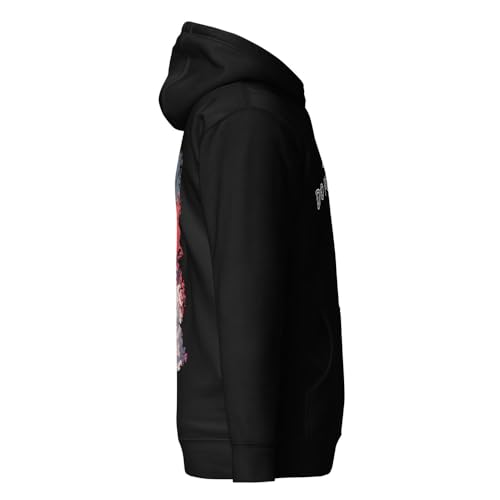Sweat à capuche Fox Devil Kon coupe ample unisexe en coton noir