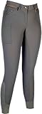 HKM Damen Rosegold Sparkle Style SIL.-Vollbesatz Reithose, Grau/Rosegold, 38