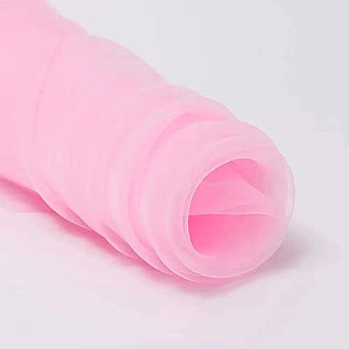 GUIOB 150cm Rose Tulle Organza Rouleau De Tulle Transparent Rouleau Organza Sheer Tissu DéCoratif éLéGant DIY Crafts pour Chaise De Mariage DéCoration De Table,1m Cover