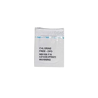 Hach DPD Free Chlorine Reagent Powder Pillows, 10 mL, Pack of 100, Range from 0.02-2.00 mg/L Cl2, USEPA Accepted Method 8021, Drinking Water and Wastewater Analysis, for Use with Colorimeter, 2105569
