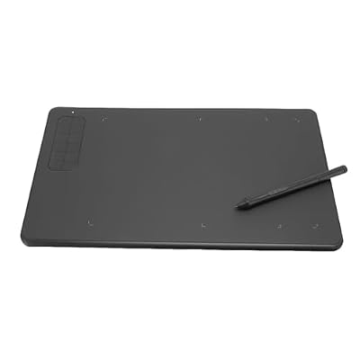 Omquot 10x6 Inch Graphic Drawing Tablet, Pressure Sensitive Pen 8192, 12 Shortcut Keys, Writing Design for Work