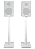 Pair Rockville RockShelf 58W White 5.25' Home Bookshelf Speakers w/29 Stands