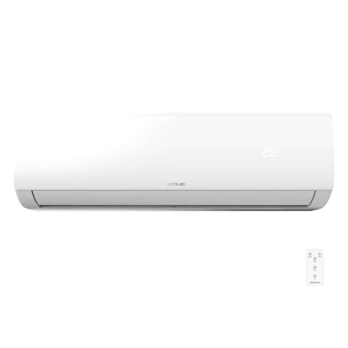 Cecotec Aire Acondicionado Split AirClima 12000 Smartfresh. 12000 BTU, Motor DC, Bomba de calor, Mando a distancia, Pantalla LED, Sistema Inverter, 5 Modos, 8 Velocidades, Cobertura 22 m2