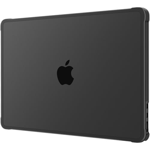 MOSISO Custodia Compatibile con MacBook Air 13 Cover M5 M4 M3 M2 2026 2025 2024-2022 A3449 A3240 A3113 A2681, Anti-crepa con Angoli e Bordo Morbido TPU Case per MacBook Air 13,6'' Cover, Nero