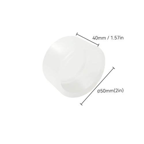 Image of 4Pcs Rubber End Caps ID 50mm (2 inch) Clear Flexible Protective Caps Soft Elastic Dustproof Cover for Rod Tube Screw Bolt