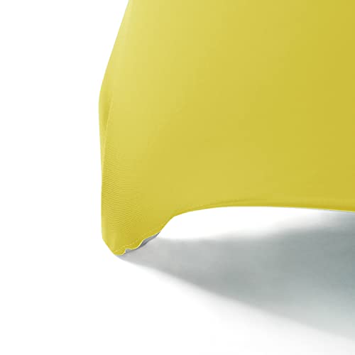 Image of Peomeise 6FT Spandex Table Cover Rectangular Stretch Spandex Tablecloth (Yellow,6FT)