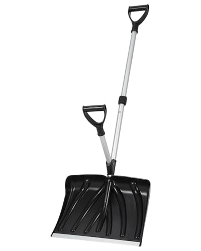18-Inch Aluminum Snow Shovel with D-Ring Handle