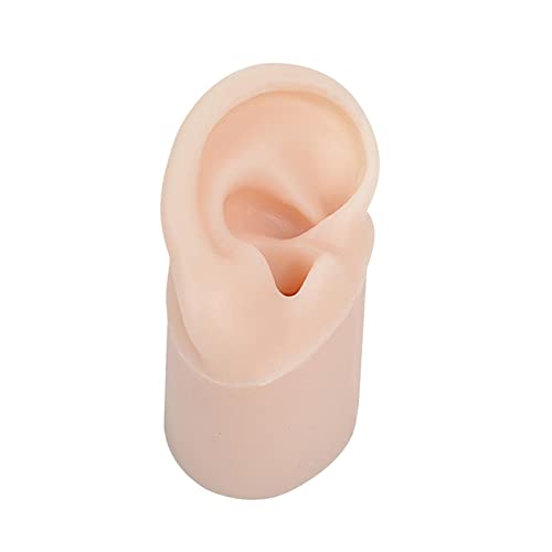Milageto Modelo de Oreja de Silicona Suave Realista, Canal auditivo Práctica de extracción de Oreja Práctica de impresión Auriculares , Izquierda Cover