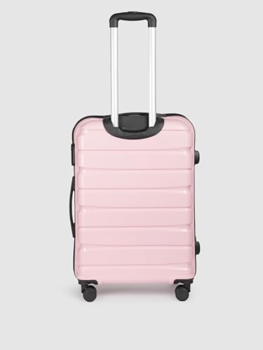 Image of Teakwood 65 CM Unisex Trolley Bag for Travel, Hard Cabin Trolley Large Travel Suitcase Bag, Lock System 360 Degree 8 Rotating Wheels (65 CM, Rose)