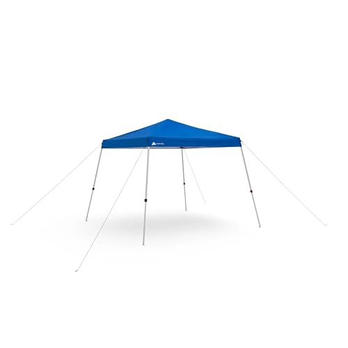 Ozark Trail 10' x 10' Instant Slant Leg Pop-up Canopy Outdoor Shelter with UV Protection, Portable Quick Setup, Durable Steel Frame, Easy Snap-Button Design, Water-Resistant