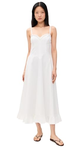 Free People Womens Another Season Midi Dress Coconut Milk L