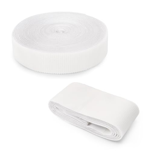 (General) BS - Puerta de hilo blanco estándar C con adhesivo mágico, 1,5 + 5 m, color blanco