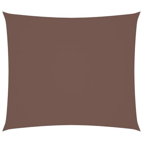 Voile d'ombrage rectangulaire 2x2,5m marron en tissu Oxford avec fixations - 2