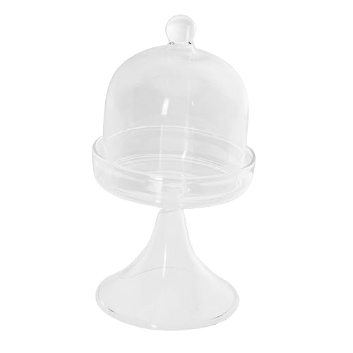Cabilock 1 Set Cake Pan Cake Plate Decoration Dessert Plates Multi-Function Dessert Plate Cake Plate with Lid Transparent Cake Plate Transparent Cake Tray Cake Serving Stand Cake Dish Glass