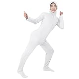 [Formemory] 全身タイツ コスチューム コスプレ 顔部分が開いている 仮装 ストレッチ 顔出し 変装 伸縮 着ぐるみ おもしろ コスチューム 衣装 ハロウィン 仮装 学園祭 歓迎会 文化祭 (ホワイト, XL)