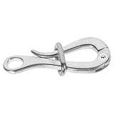 FUNOMOCYA Crochet à Dégagement Rapide INOX Léger et Mousqueton Tête Oie avec Verrouill...