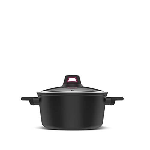 Taurus Best Moments Cazuela 20 - Cazuela de aluminio forjado. 20 cm diámetro. mango ergonómico. apta para todo tipo de fuegos. recubrimiento antiadherente. apta para lavavajillas. libre PFOA. negro