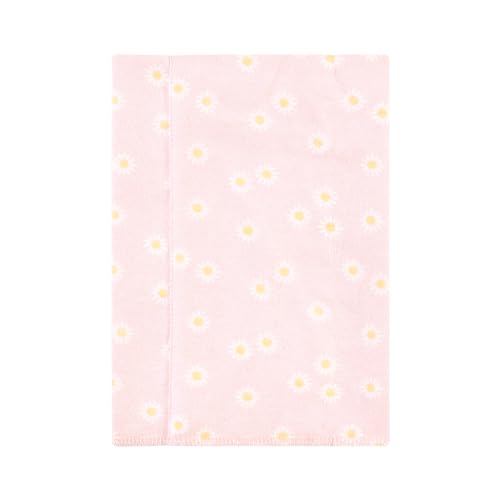 Image of Hudson Baby Unisex Baby Cotton Poly Flannel Burp Cloths, Peace Love Flowers 7 Pack, One Size