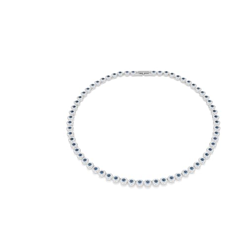 Swarovski Collana Una, Blu, Rodio Placcato