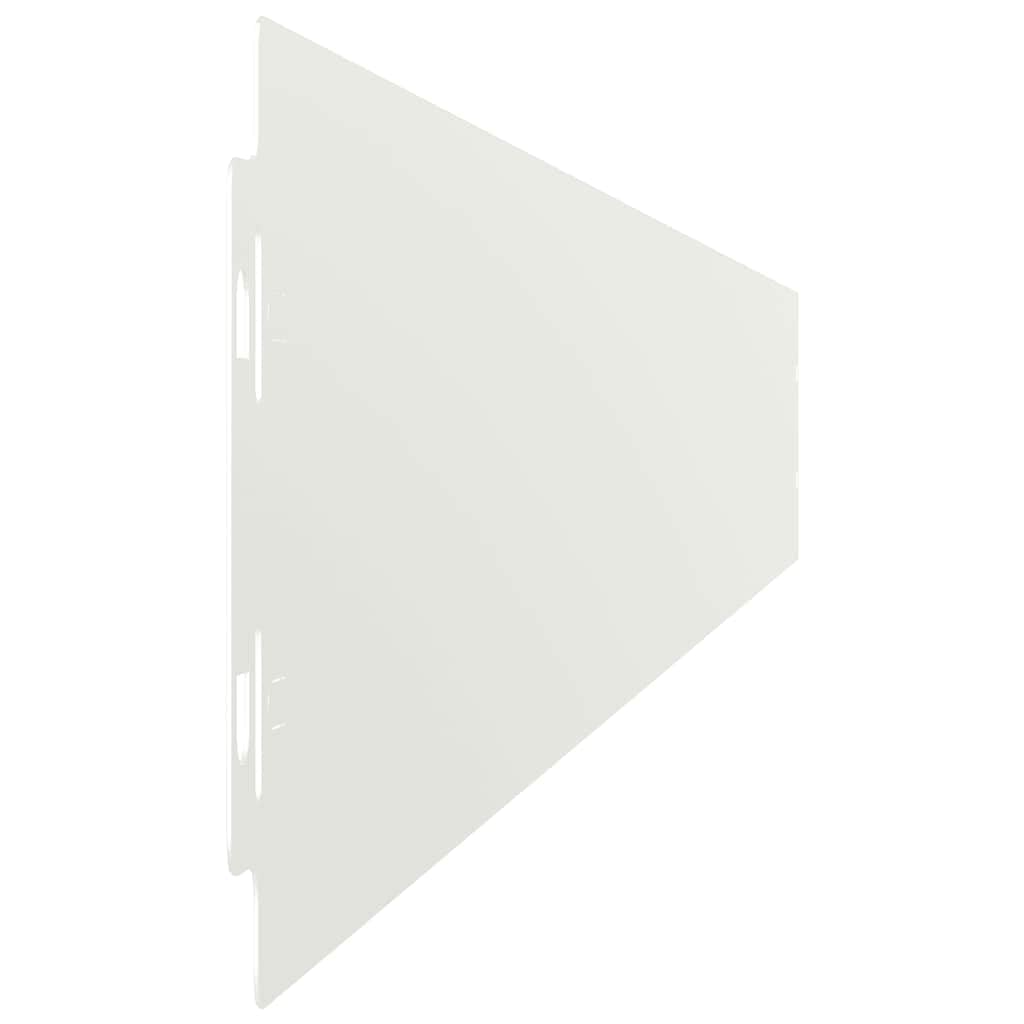 Krawędzie trawnika, 10 szt., białe, 10 x 103 cm, krawędź rabatki, krawędź do koszenia, palisada, ogrodzenie wtykowe, ogrodzenie ogrodowe, ograniczenie ścieżki, odporne na warunki