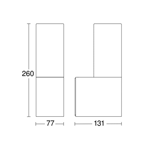 Steinel LED Außenleuchte L 605, ohne Sensor, 11,3 W Wandleuchte, warmweiße Wandlampe mit 729 lm, Aluminium, Opalglas, Anthrazit